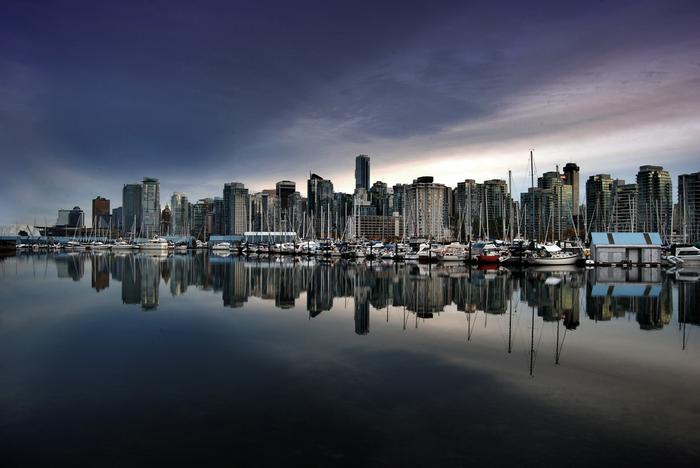 Widok na centrum Vancouver