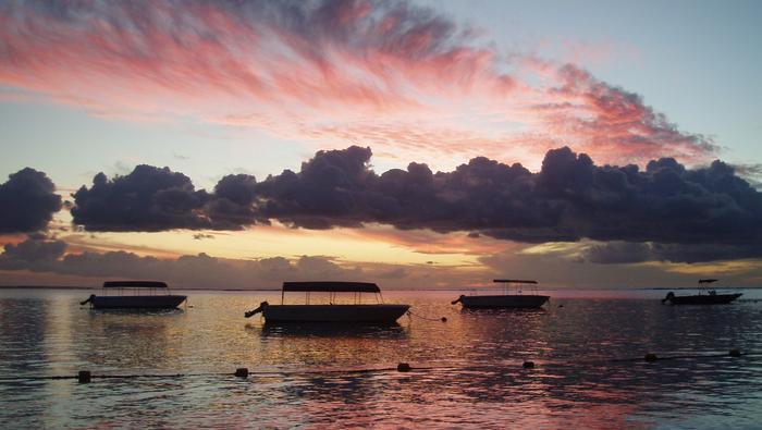Mauritius. Zachód słońca nad oceanem