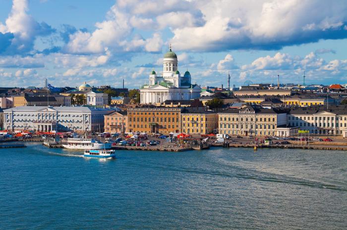 Widok na Helsinki od strony morza