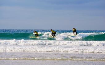 Dave Muir, Dave Shephard i Dominic Hill to zawodowi surferzy