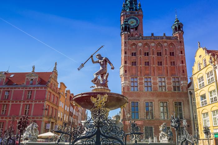 Długi Targ, Fontanna Neptuna – najsłynniejszy z zabytków Gdańska 