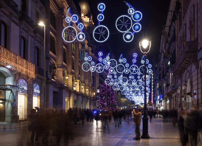 Dekoracje świąteczne w Barcelonie