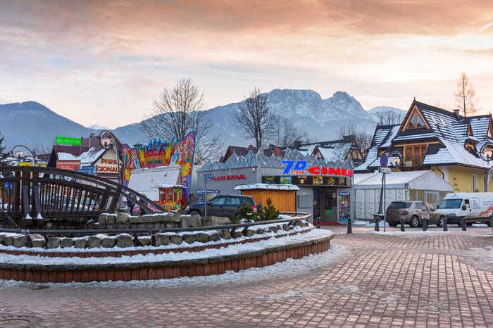 Zakopane, Widok z Krupówek na Giewont