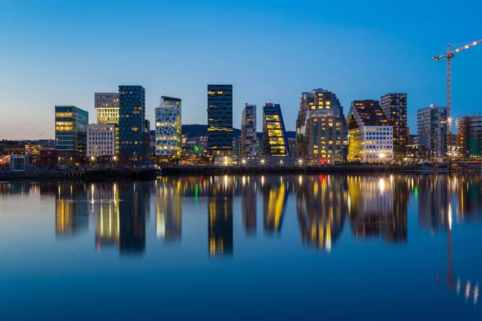 Oslo, położona nad wodą dzielnica Bjorvika
