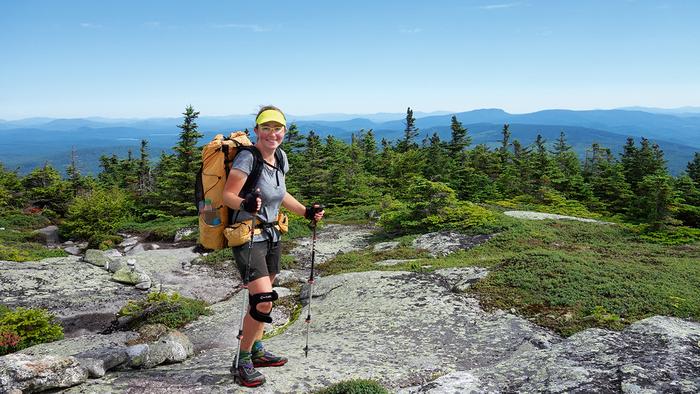 Agnieszka Dziadek na górze Baldpate. Appalachian Trail kończy się 423 km stąd