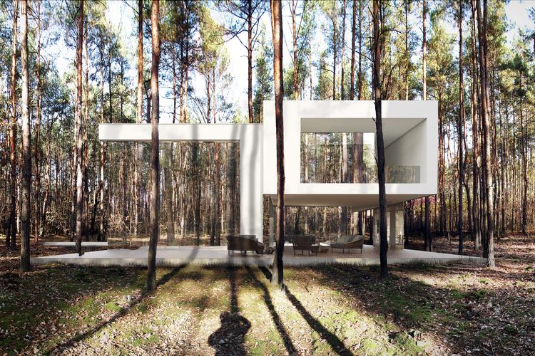 "Niewidzialny" dom pod Warszawą FOT. wiz. REFORM Architekt Marcin Tomaszewski