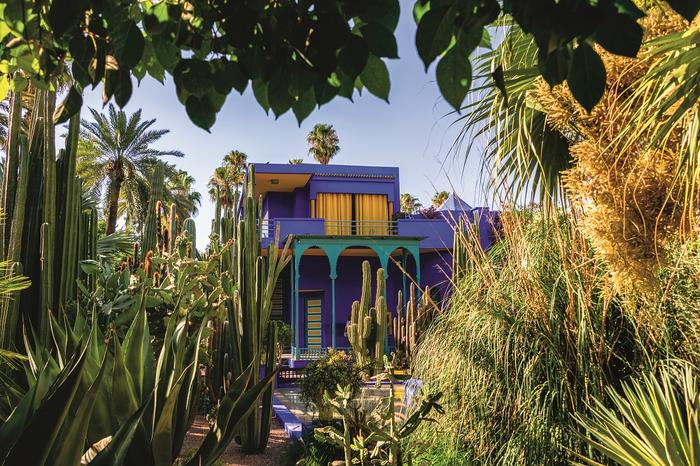 Marrakesz. Dom Jacques'a Majorelle'a z 1931 r. Saint Laumianował na willę Oasisrent prze
