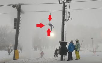 Wypadek na stoku narciarskim. Ludzie skakali z wyciągu
